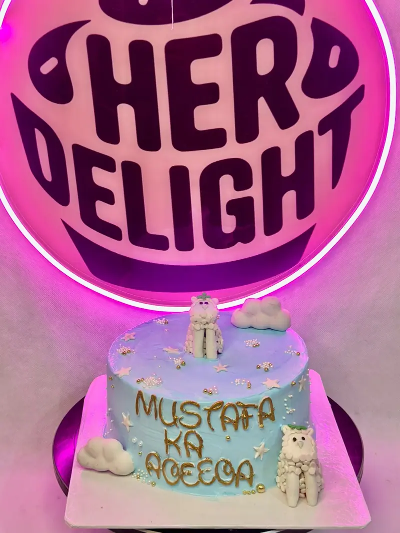 Sheep themed aqeeqah ceremony cake